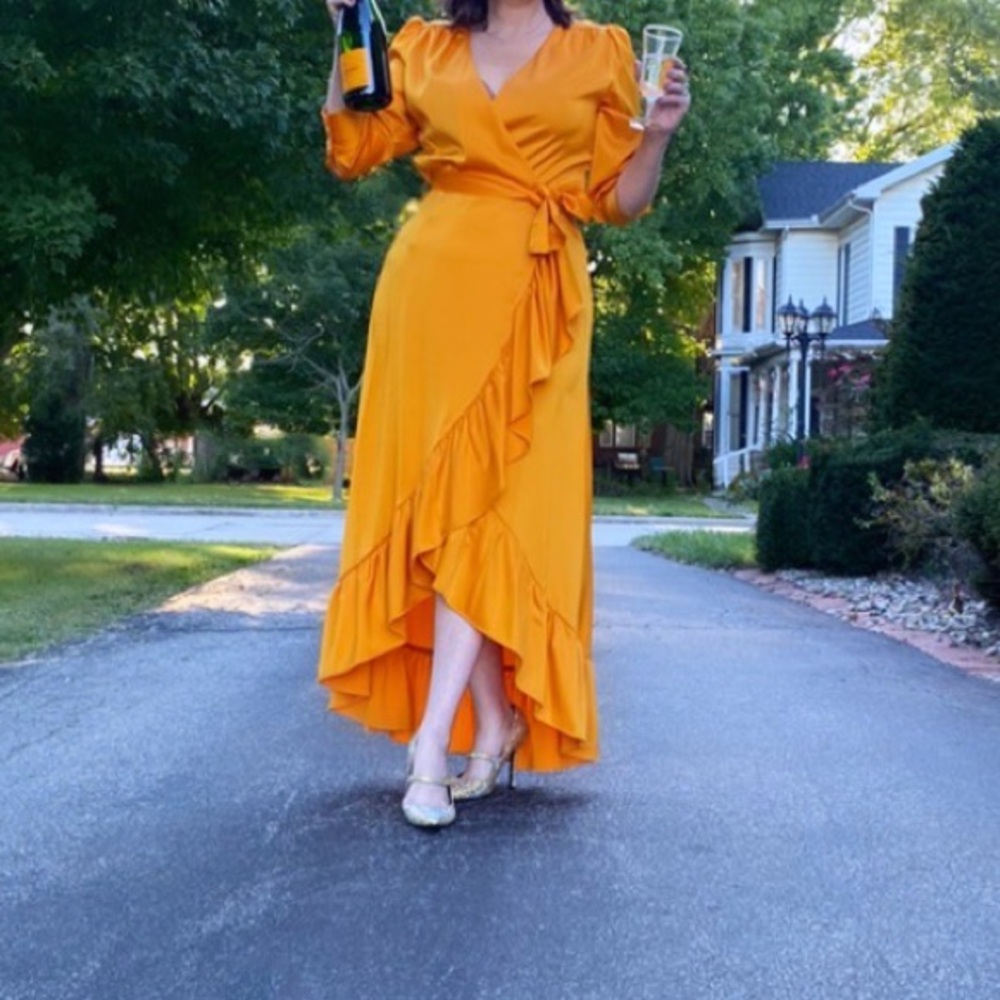 Wayf Women's Orange Maxi Dress